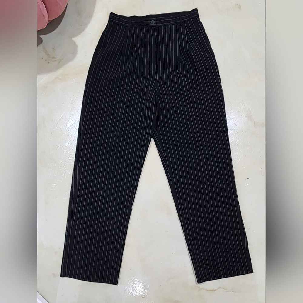 Pin stripe black pants size 10